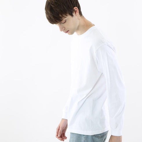 Hanes Beefy Heavyweight L/S Tee White
